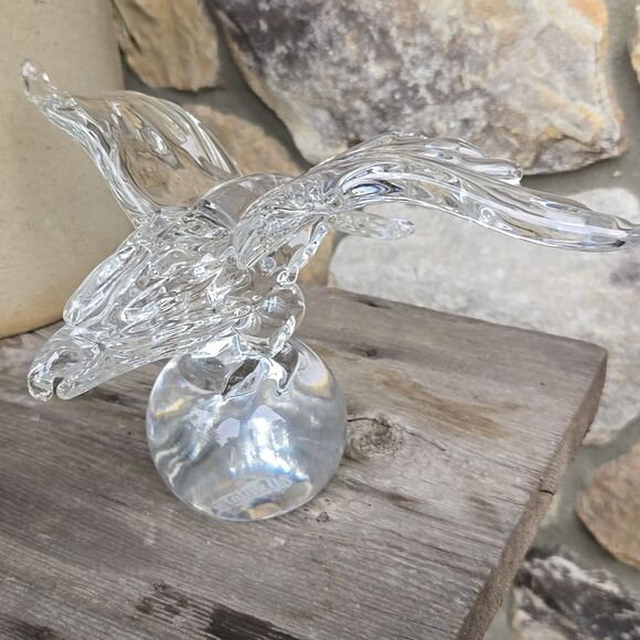 John Riekes Kristaluxus Collection Vintage Handmade Crystal Eagle Paperweight - Picture 12 of 16